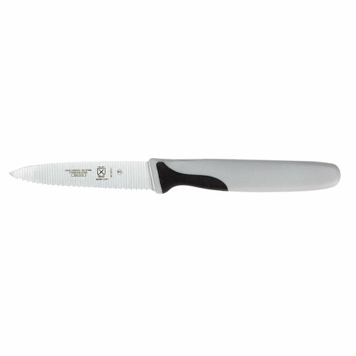 Mercer Culinary M19903 3" Paring Knife w/ Gray Santoprene™/Polypropylene Handle, High Carbon Japanese Steel-cityfoodequipment.com
