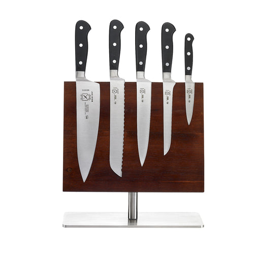 Mercer Culinary M21940 6 Piece Knife Set w/ Acacia Magnetic Board-cityfoodequipment.com