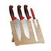 Mercer Culinary M21980RD 5 Piece Knife Set w/ Rubberwood Magnetic Board-cityfoodequipment.com
