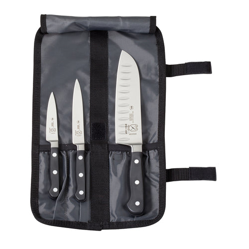 Mercer Culinary M21950 4 Piece Starter Knife Set w/ Heavy-Duty Storage Roll-cityfoodequipment.com