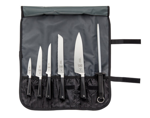 Mercer Culinary M21830 7 Piece Knife Set w/ Storage Roll-cityfoodequipment.com
