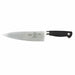 Mercer Culinary M21078 8" Chef's Knife w/ Santoprene™ Black Handle, Carbon Steel-cityfoodequipment.com