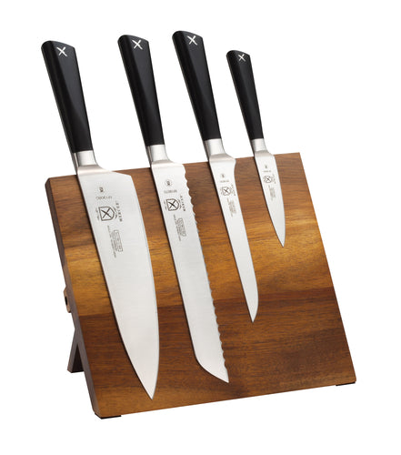Mercer Culinary M21990AC 5 Piece Knife Set w/ Acacia Magnetic Board-cityfoodequipment.com