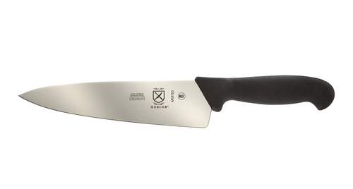 Mercer Culinary M13720 8" Chef's Knife w/ Black Textured Glass-Reinforced Nylon Handle, Ice Hardened High-Carbon German Ste-cityfoodequipment.com