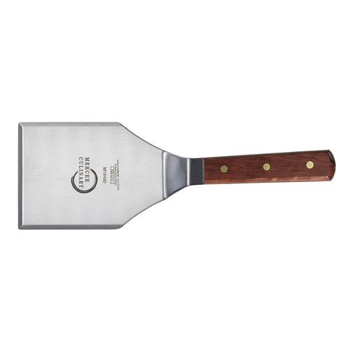 Mercer Culinary M18480 5" x 4" Turner w/ Rosewood Handle, Stainless Steel-cityfoodequipment.com