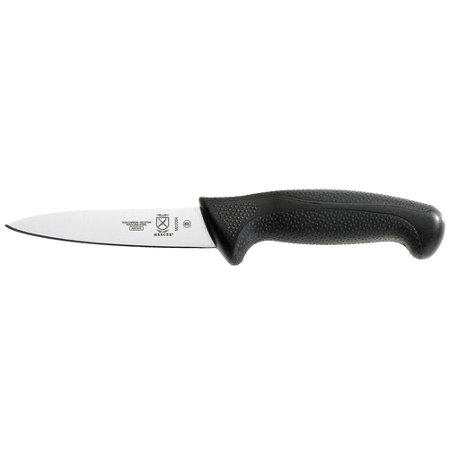 Mercer Culinary M22004 4" Paring Knife w/ Black Santoprene™/Polypropylene Handle, High Carbon Japanese Steel-cityfoodequipment.com