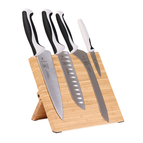 Mercer Culinary M21981WBH 5 Piece Knife Set w/ Bamboo Magnetic Board-cityfoodequipment.com