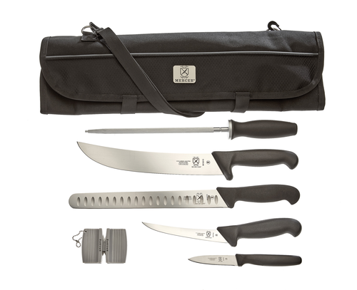 Mercer Culinary M13750 7 Piece BBQ Competition Set w/ Pocket Roll-cityfoodequipment.com