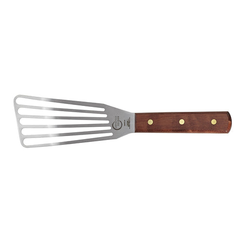 Mercer Culinary M18483 6" Slotted Fish Turner w/ Rosewood Handle, Stainless Steel-cityfoodequipment.com