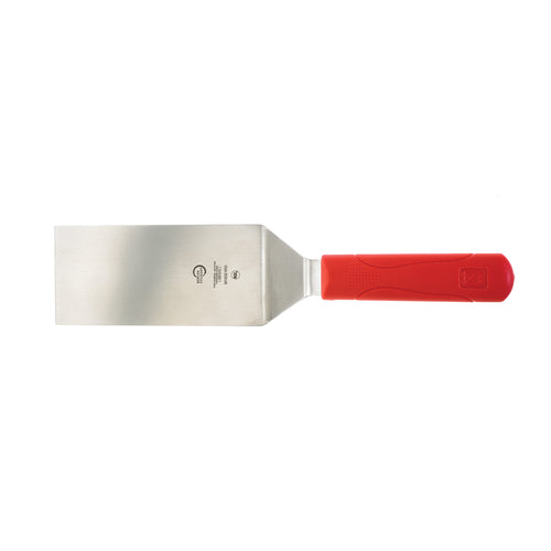 Mercer Culinary M18321RD 6" x 3" Turner w/ Red Nylon Handle, Stainless Steel-cityfoodequipment.com