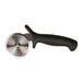 Mercer Culinary M18602BK 2 3/4" Pizza Cutter w/ Black Santoprene™/Polypropylene Handle, High Carbon Japanese Steel-cityfoodequipment.com