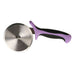 Mercer Culinary M18604PU 4" Pizza Cutter w/ Purple Santoprene™/Polypropylene Handle, High Carbon Japanese Steel-cityfoodequipment.com