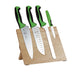 Mercer Culinary M21980GR 5 Piece Knife Set w/ Rubberwood Magnetic Board-cityfoodequipment.com