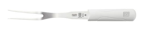 Mercer Culinary M18190 8" Carving Fork w/ White Polypropylene Handle, High Carbon Japanese Steel-cityfoodequipment.com
