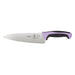 Mercer Culinary M22608PU 8" Chef's Knife w/ Purple Santoprene™/Polypropylene Handle, High Carbon Japanese Steel-cityfoodequipment.com