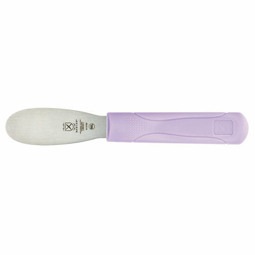 Mercer Culinary M18790PU 3 1/2" Sandwich Spreader w/ Purple Polypropylene Handle, High Carbon Japanese Steel-cityfoodequipment.com