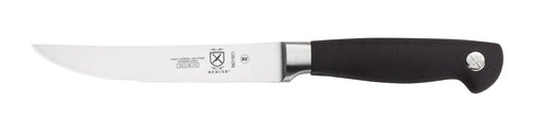 Mercer Culinary M21921 5" Serrated Steak Knife w/ Black Non-Slip Santoprene™ Handle, High-Carbon German Steel-cityfoodequipment.com
