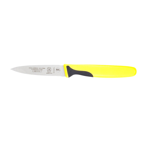 Mercer Culinary M23930YL 3" Paring Knife w/ Yellow Santoprene™/Polypropylene Handle, High Carbon Japanese Steel-cityfoodequipment.com
