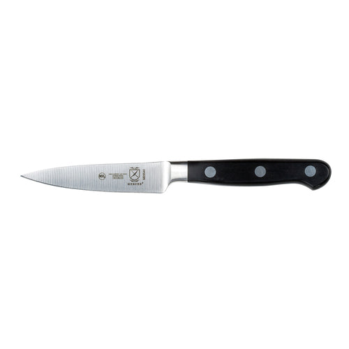 Mercer Culinary M23540 3 1/2" Paring Knife w/ Black Ergonomic Delrin™ Handle, High-Carbon German Steel-cityfoodequipment.com
