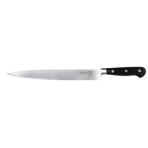 Mercer Culinary M23580 10" Carving Knife w/ Black Ergonomic Delrin™ Handle, High-Carbon German Steel-cityfoodequipment.com