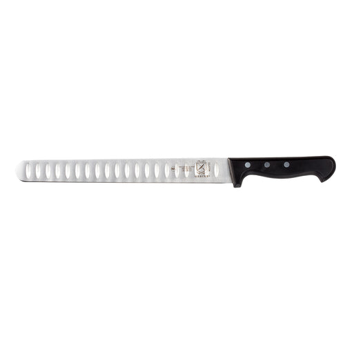 Mercer Culinary M23720 10" Granton Slicer Knife w/ Black Ergonomic Delrin™ Handle, High-Carbon German Steel-cityfoodequipment.com