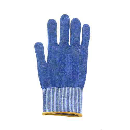 Mercer Culinary M33416BLS Small Cut Resistant Glove - Ultra Thin Polyethylene, Blue w/ Red Cuff-cityfoodequipment.com