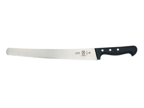 Mercer Culinary M23725 10" Wavy Brisket Slicer Knife w/ Black Ergonomic Delrin™ Handle, High-Carbon German Steel-cityfoodequipment.com
