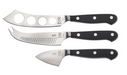 Mercer Culinary M23608 3 Piece Cheese Knife Set w/ Black POM Handle, High Carbon Steel-cityfoodequipment.com