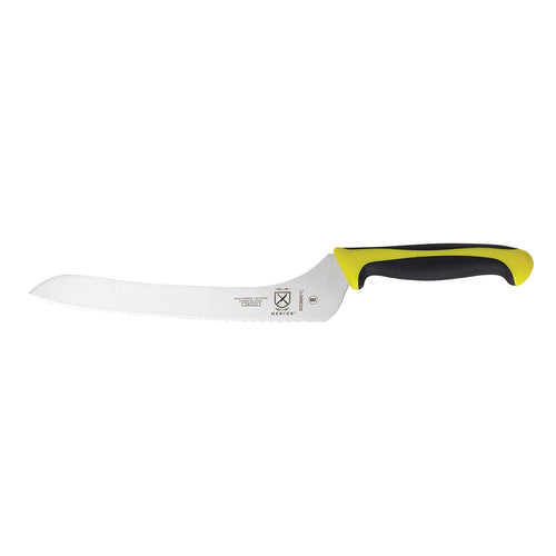 Mercer Culinary M23890YL 9" Bread Knife w/ Yellow Santoprene™/Polypropylene Handle, High Carbon Japanese Steel-cityfoodequipment.com