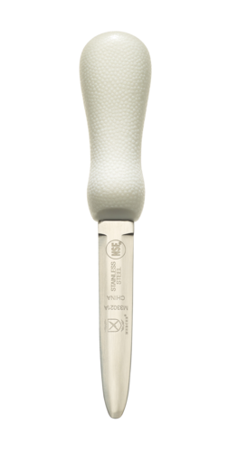 Mercer Culinary M33021A 4" Oyster Knife w/ White Polypropylene Handle, High Carbon Japanese Steel-cityfoodequipment.com