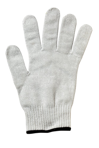 Mercer Culinary M334131X 1X-Large Cut Resistant Glove - Stainless Steel Reinforced, White w/ Black Cuff-cityfoodequipment.com