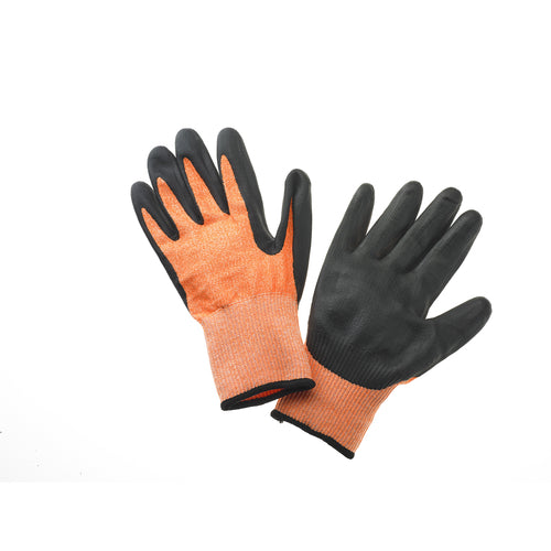 Mercer Culinary M334251X Food Processing Gloves HPPE Reinforced - 1X-Large, Orange w/ Black Cuff-cityfoodequipment.com