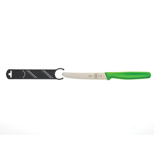 Mercer Culinary M33932GRB 4 1/3" Bar Knife w/ Green Polypropylene Handle, High Carbon Japanese Steel-cityfoodequipment.com