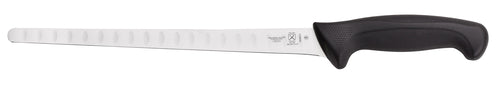 Mercer Culinary M23010 10 1/4" Granton Salmon Slicer Knife w/ Black Santoprene™/Polypropylene Handle, High Carbon Japanese-cityfoodequipment.com