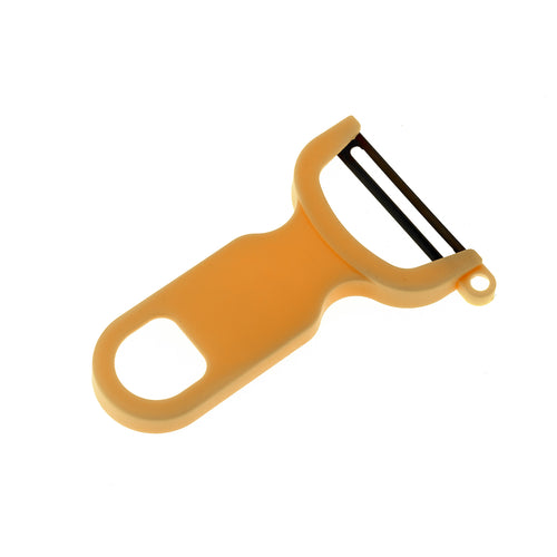 Mercer Culinary M33071YLB "Y" Peeler w/ Straight Edge, Ergonomic Polypropylene Handle, Yellow-cityfoodequipment.com