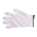 Mercer Culinary M33411M Medium Cut Resistant Glove - Polyethylene Reinforced Knit, White w/ Green Cuff-cityfoodequipment.com