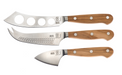 Mercer Culinary M23608OL 3 Piece Cheese Knife Set w/ Olive Wood Handle, High Carbon German Steel-cityfoodequipment.com
