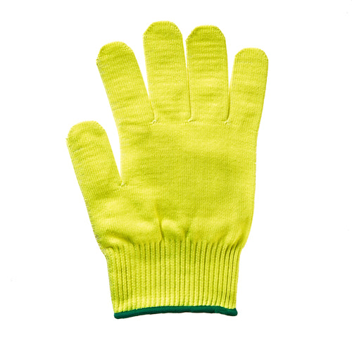 Mercer Culinary M33415YLM Medium Cut Resistant Glove - Ultra High Molecular Polyethylene, Yellow w/ Green Cuff-cityfoodequipment.com