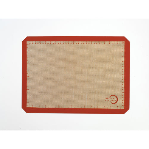 Mercer Culinary M31093OR Rectangular Baking Mat - 16 1/2" x 11 7/8", Fits Half Size Sheet Pans, Silicone-cityfoodequipment.com