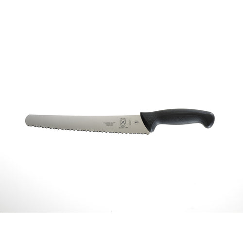 Mercer Culinary M23211 10" Bread Knife w/ Black Santoprene™/Polypropylene Handle, High Carbon Japanese Steel-cityfoodequipment.com