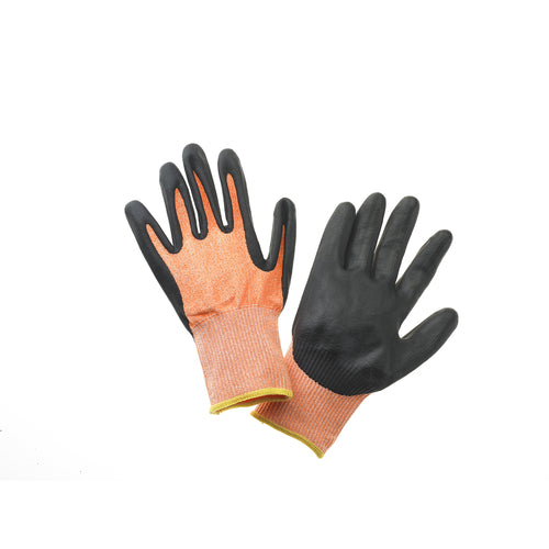 Mercer Culinary M33425M Food Processing Gloves HPPE Reinforced - Medium, Orange w/ Gold Cuff-cityfoodequipment.com
