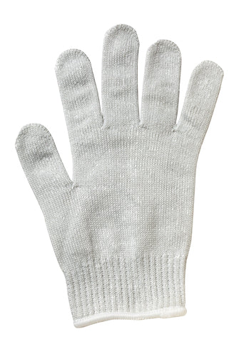 Mercer Culinary M33413L Large Cut Resistant Glove - Stainless Steel Reinforced, White w/ White Cuff-cityfoodequipment.com