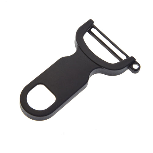 Mercer Culinary M33071BKB "Y" Peeler w/ Straight Edge, Ergonomic Polypropylene Handle, Black-cityfoodequipment.com