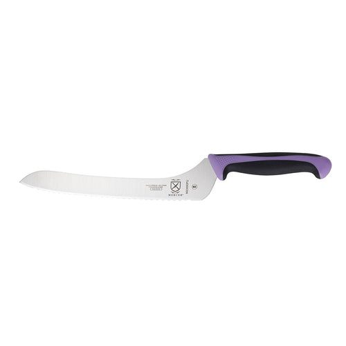 Mercer Culinary M23890PU 9" Bread Knife w/ Purple Santoprene™/Polypropylene Handle, High Carbon Japanese Steel-cityfoodequipment.com