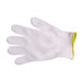 Mercer Culinary M33411XS Extra Small Cut Resistant Glove - Polyethylene Reinforced Knit, White w/ Gold Cuff-cityfoodequipment.com