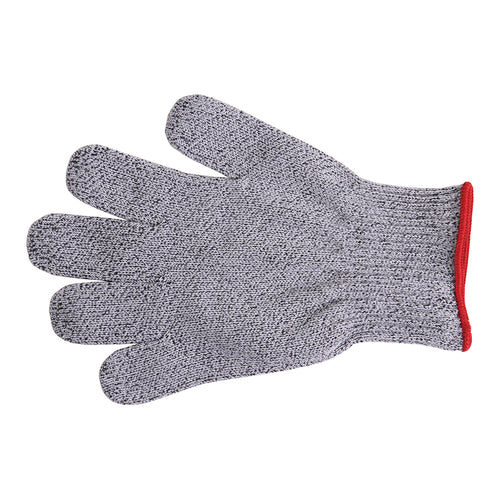 Mercer Culinary M33412S Small Cut Resistant Glove - Blended Material, Gray w/ Red Cuff-cityfoodequipment.com