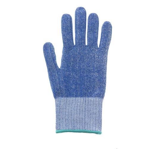 Mercer Culinary M33416BLM Medium Cut Resistant Glove - Ultra Thin Polyethylene, Blue w/ Green Cuff-cityfoodequipment.com