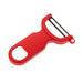 Mercer Culinary M33071RDB "Y" Peeler w/ Straight Edge, Ergonomic Polypropylene Handle, Red-cityfoodequipment.com