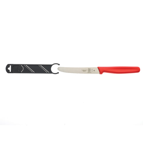 Mercer Culinary M33932RDB 4 1/3" Bar Knife w/ Red Polypropylene Handle, High Carbon Japanese Steel-cityfoodequipment.com