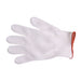 Mercer Culinary M33411S Small Cut Resistant Glove - Polyethylene Reinforced Knit, White w/ Red Cuff-cityfoodequipment.com